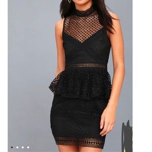 Black Lace Cocktail Dress - Lulus